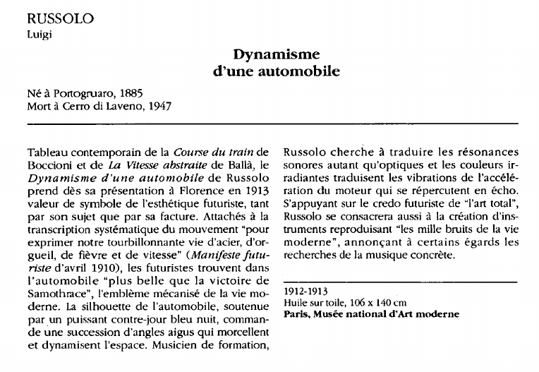 Prévisualisation du document RUSSOLOLuigi:Dynamismed'une automobile.