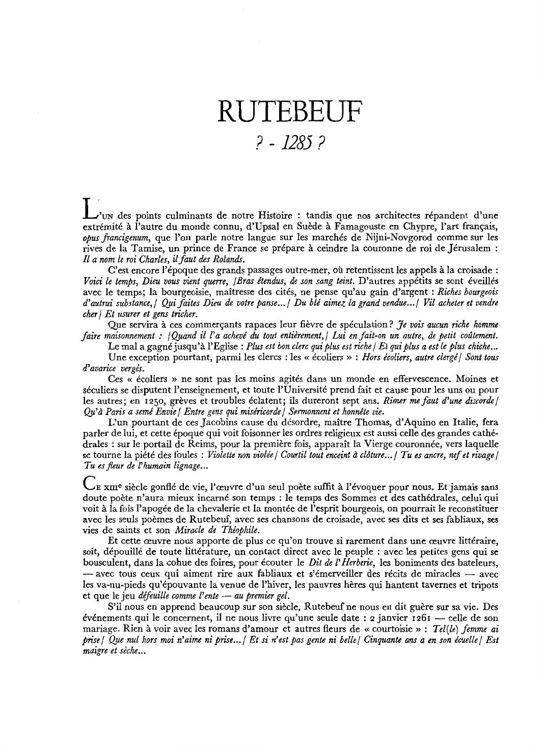 Prévisualisation du document RUTEBEUF