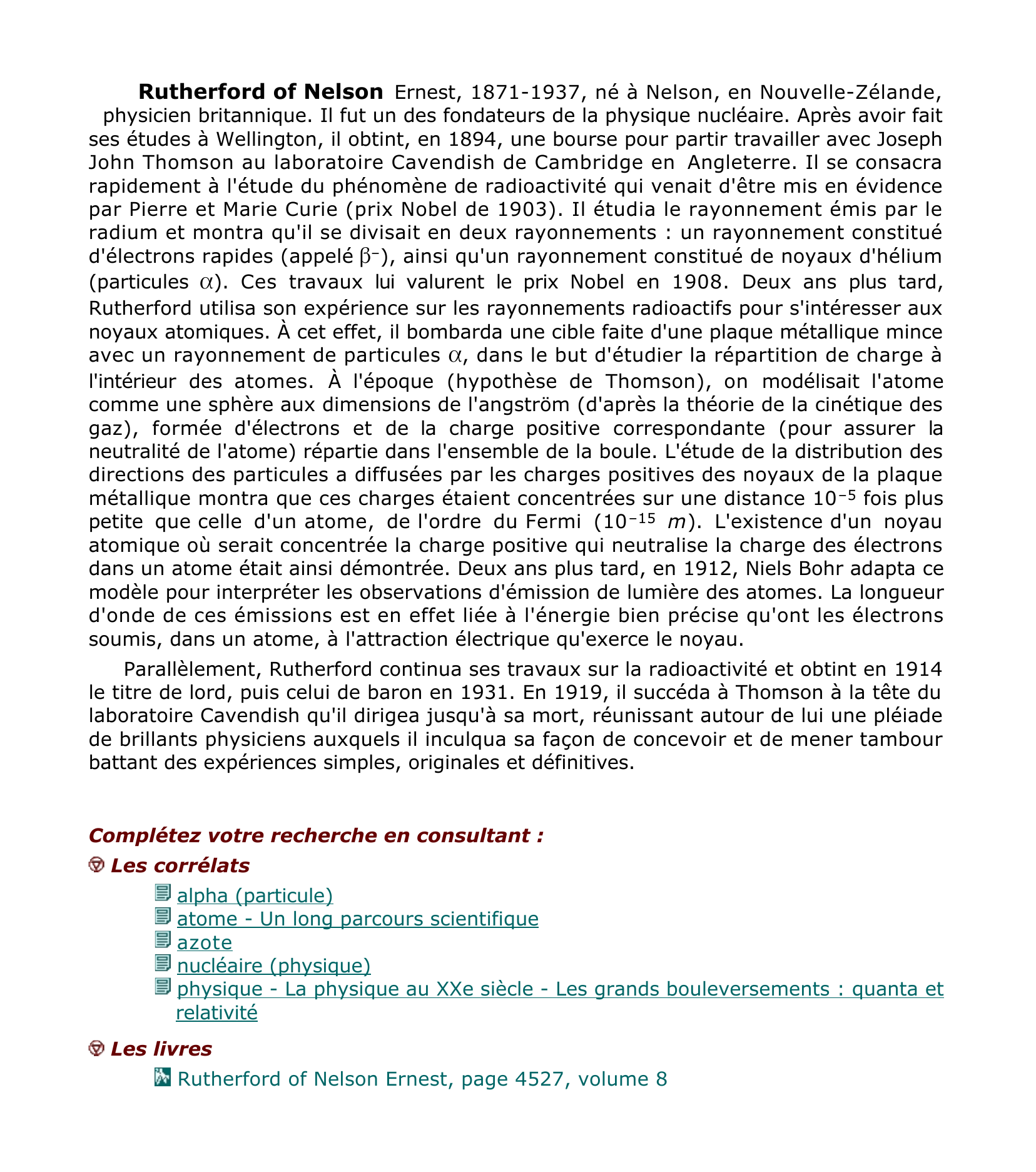 Prévisualisation du document Rutherford of Nelson Ernest Physicien britannique