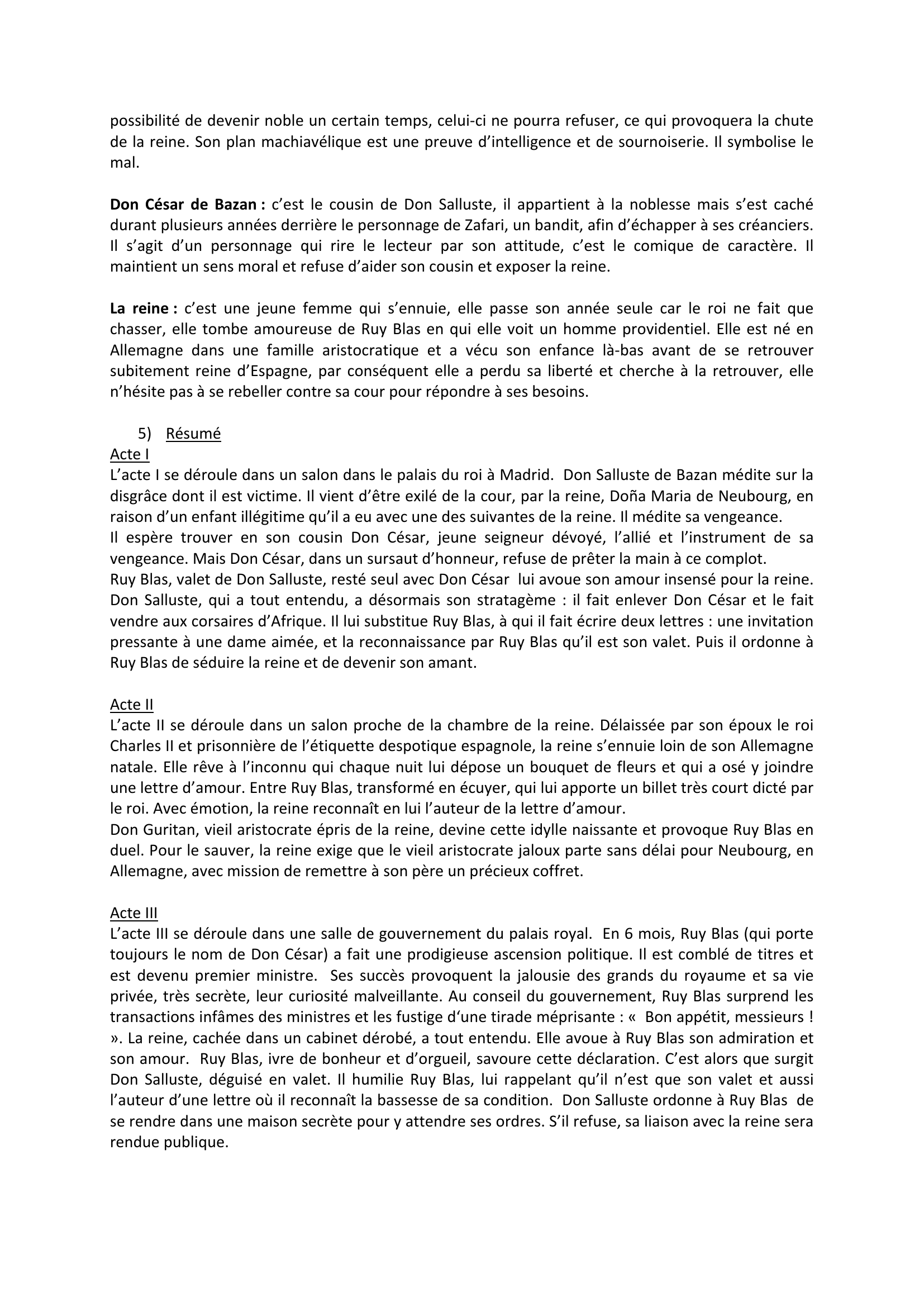 Prévisualisation du document Ruy Blas de Victor Hugo (fiche de lecture)