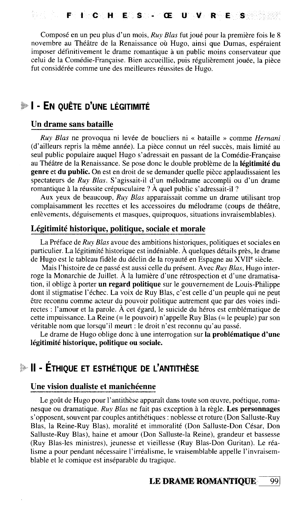 Prévisualisation du document Ruy Blas (VICTOR HUGO - 1838) - FICHES-œUVRES