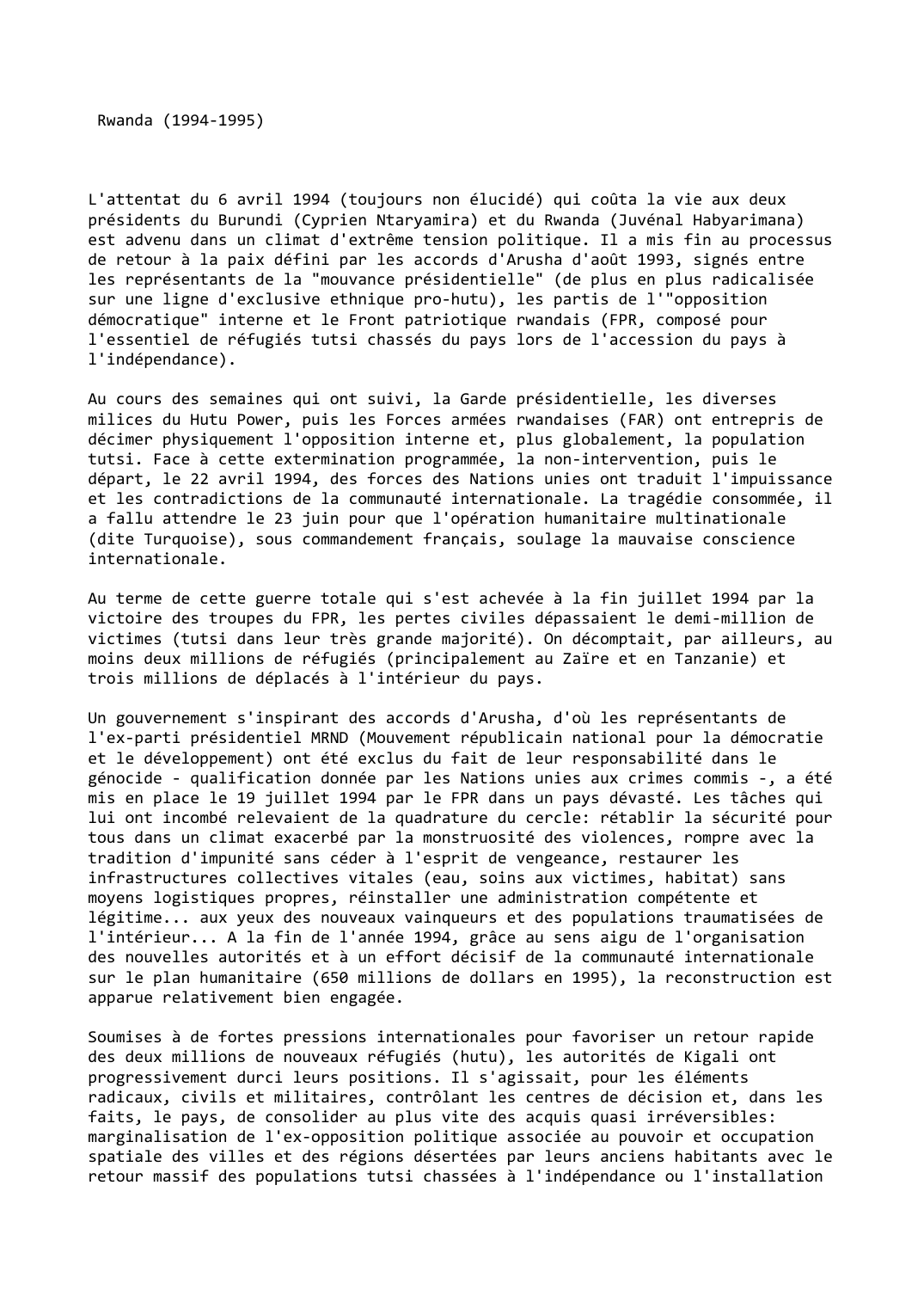 Prévisualisation du document Rwanda (1994-1995)