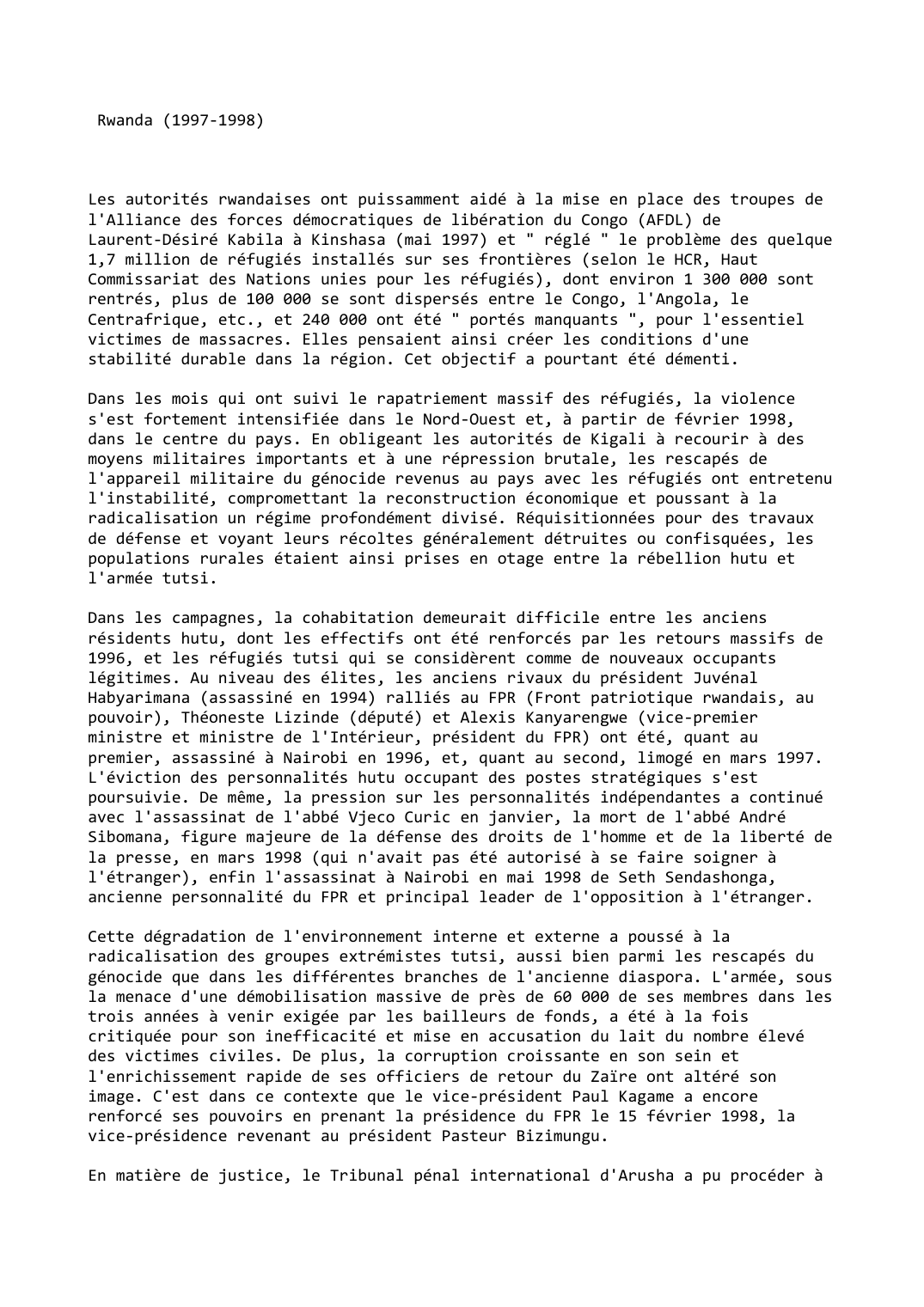 Prévisualisation du document Rwanda (1997-1998)