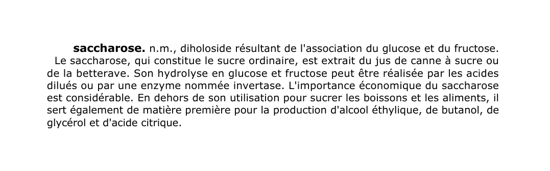 Prévisualisation du document saccharose.