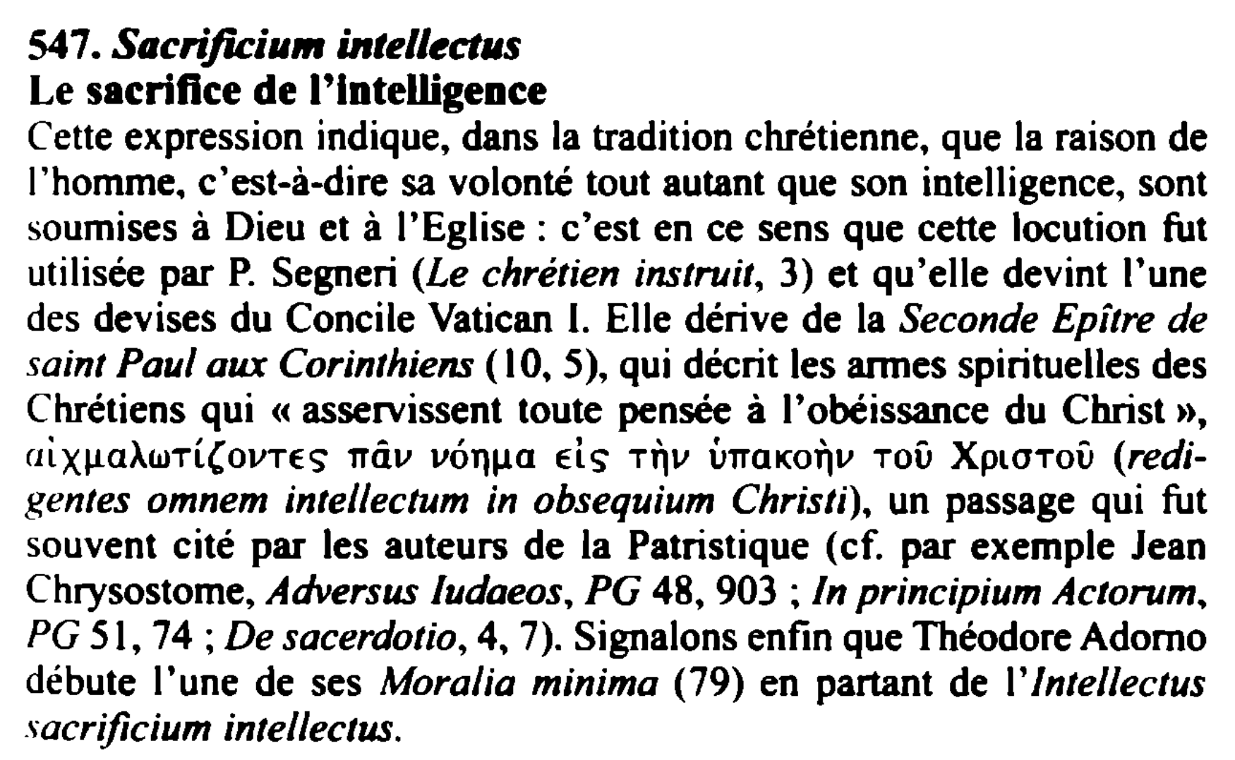 Prévisualisation du document Sacrificium intellectus / Le sacrifice de l'intelligence