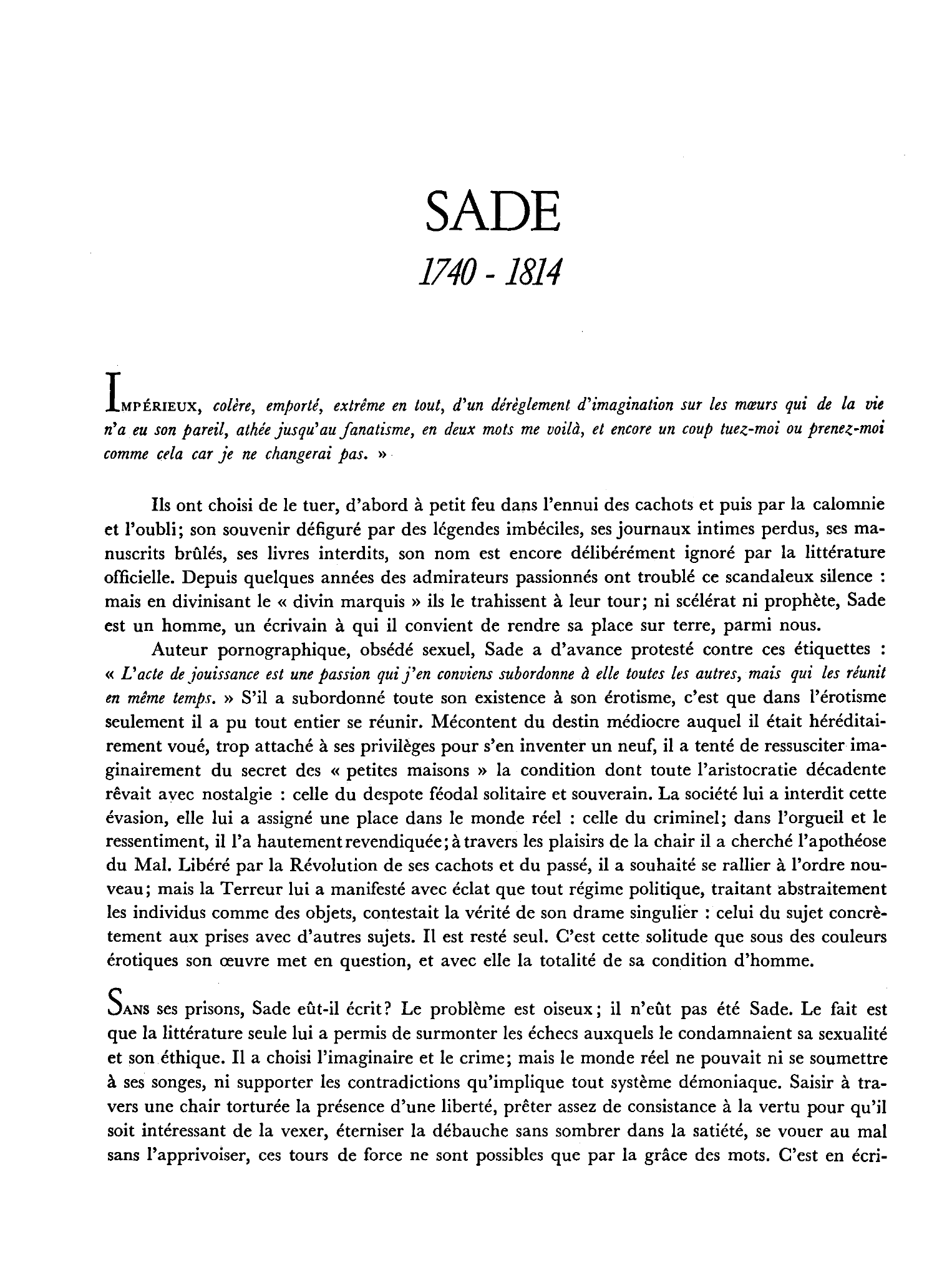 Prévisualisation du document SADE  (chronologie)