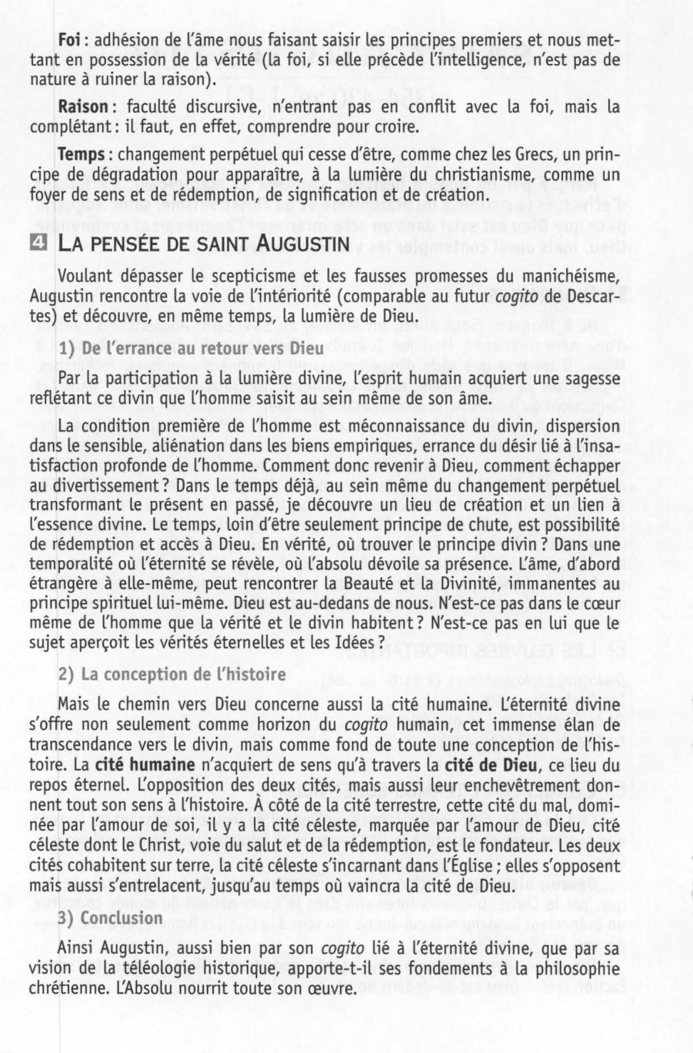 Prévisualisation du document SAINT AUGUSTIN: Les Confessions & La Cité de Dieu (résumé et analyse)