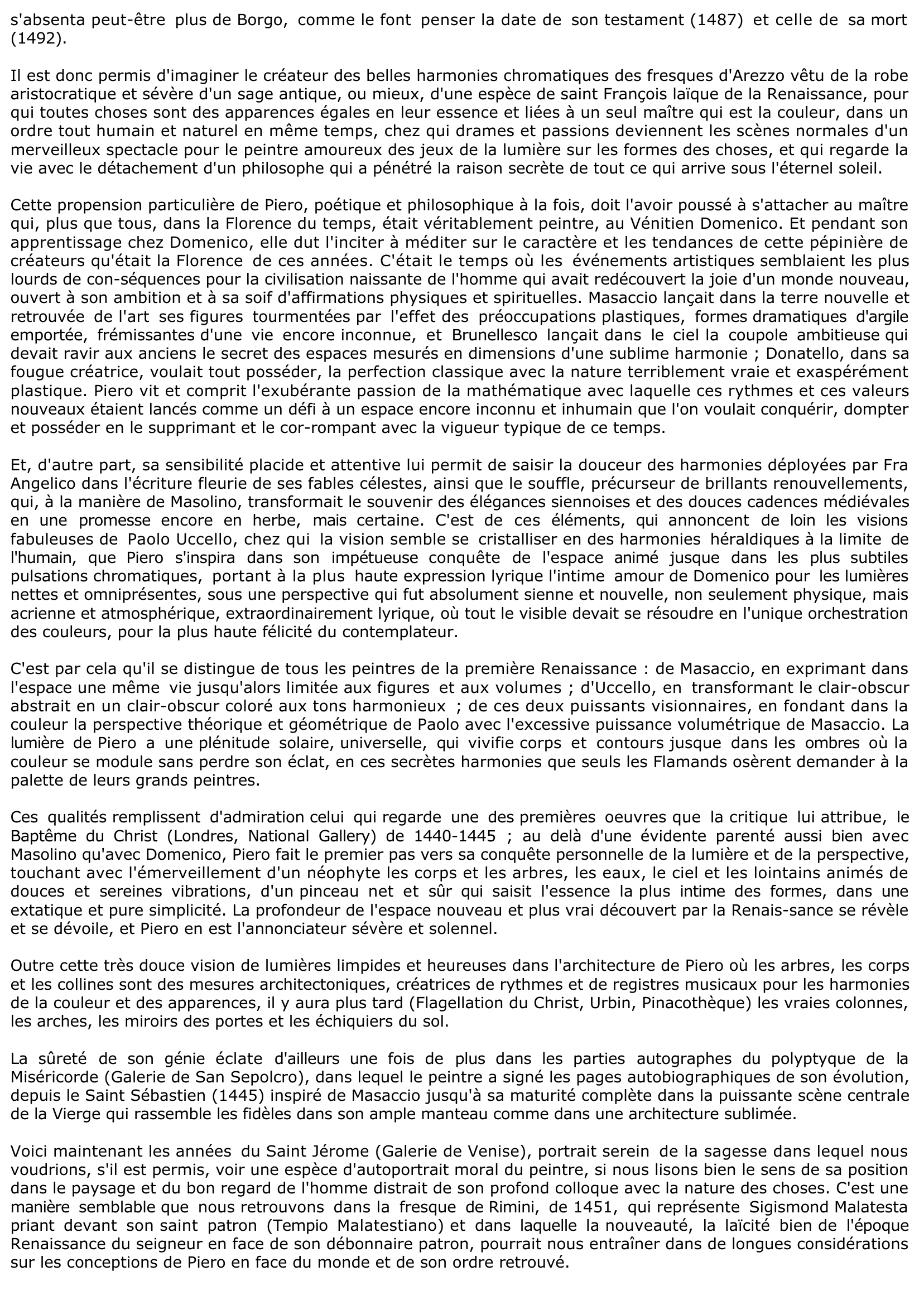 Prévisualisation du document SAINT JULIEN de Piero della Francesca