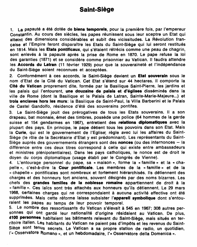 Prévisualisation du document Saint-Siège