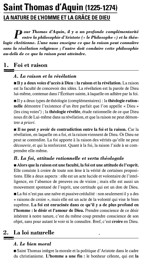 Prévisualisation du document Saint Thomas d'Aquin (1225-1274): LA NATURE DE LHOMME ET LA GRÂCE DE DIEU