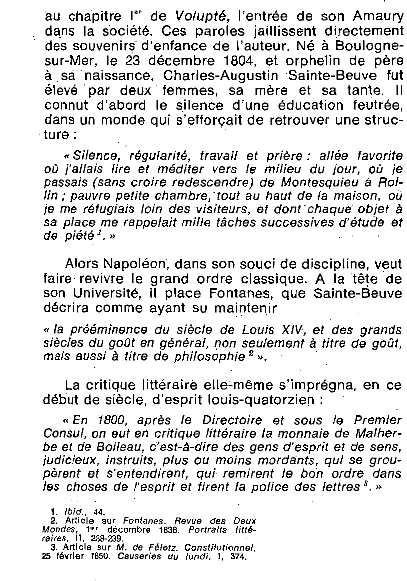 Prévisualisation du document SAINTE-BEUVE AVANT 1848 (HISTOIRE DE LA LITTÉRATURE)
