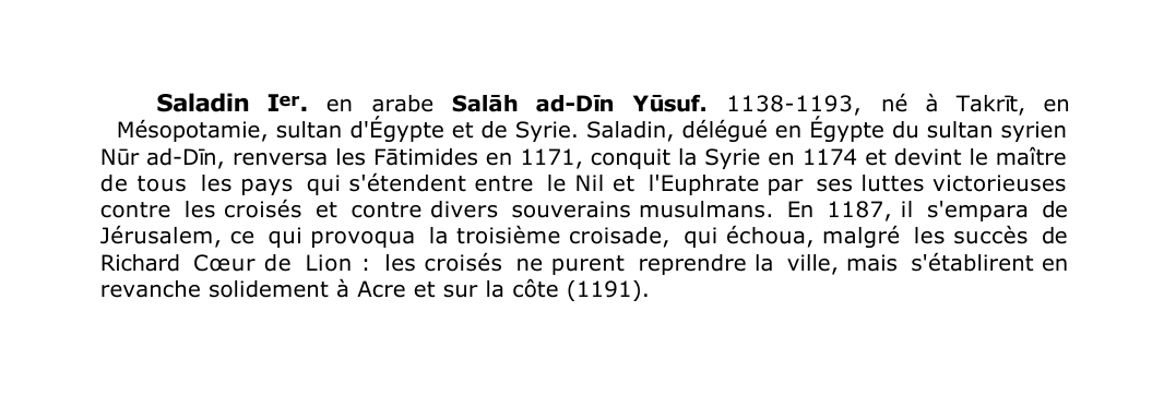 Prévisualisation du document Saladin Ier.