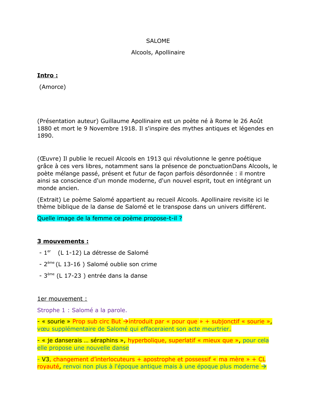 Prévisualisation du document Salome - Appolinaire