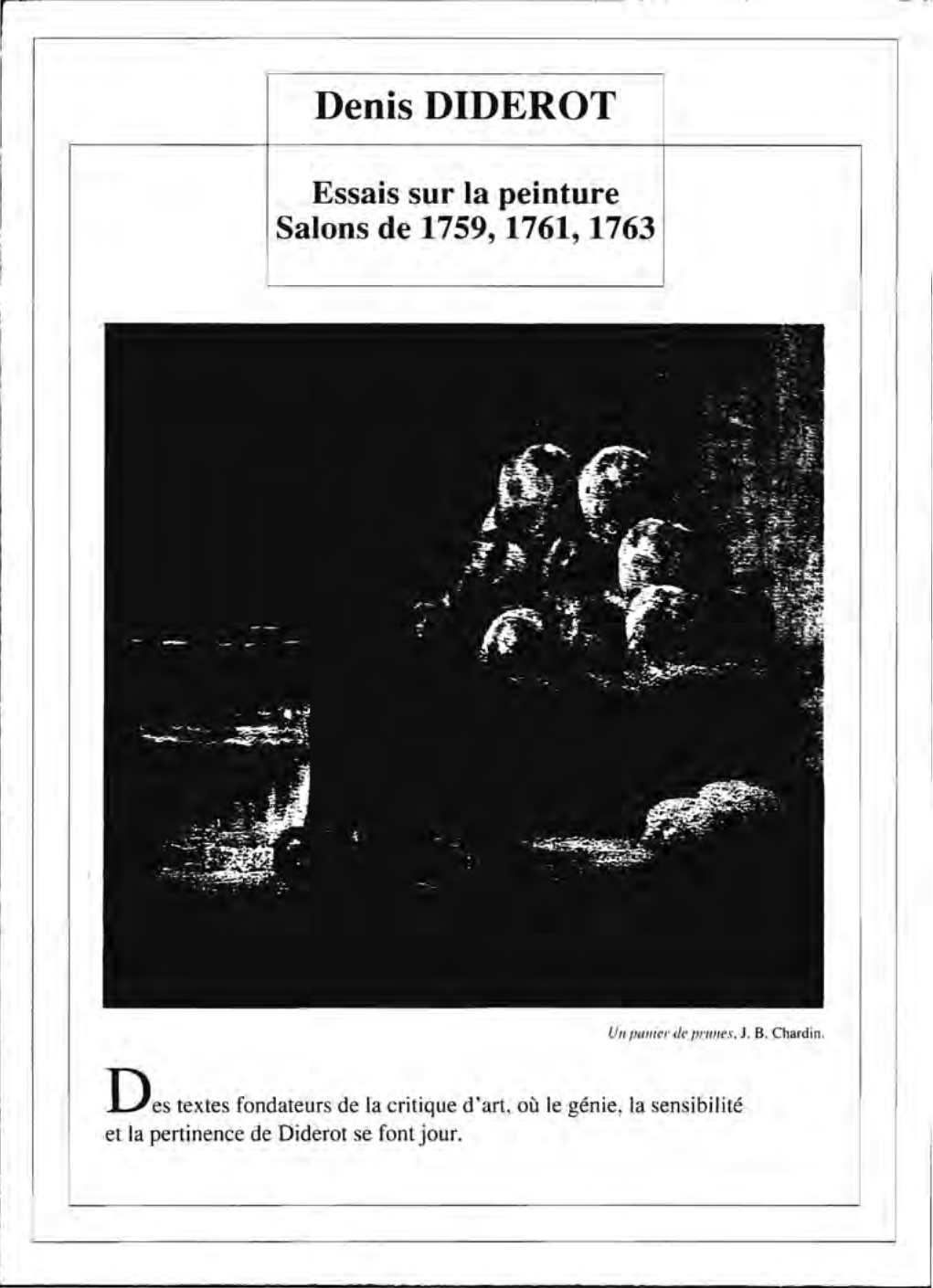 Prévisualisation du document Salons de 1763, 1765, 1767 de Diderot  (résumé & analyse)