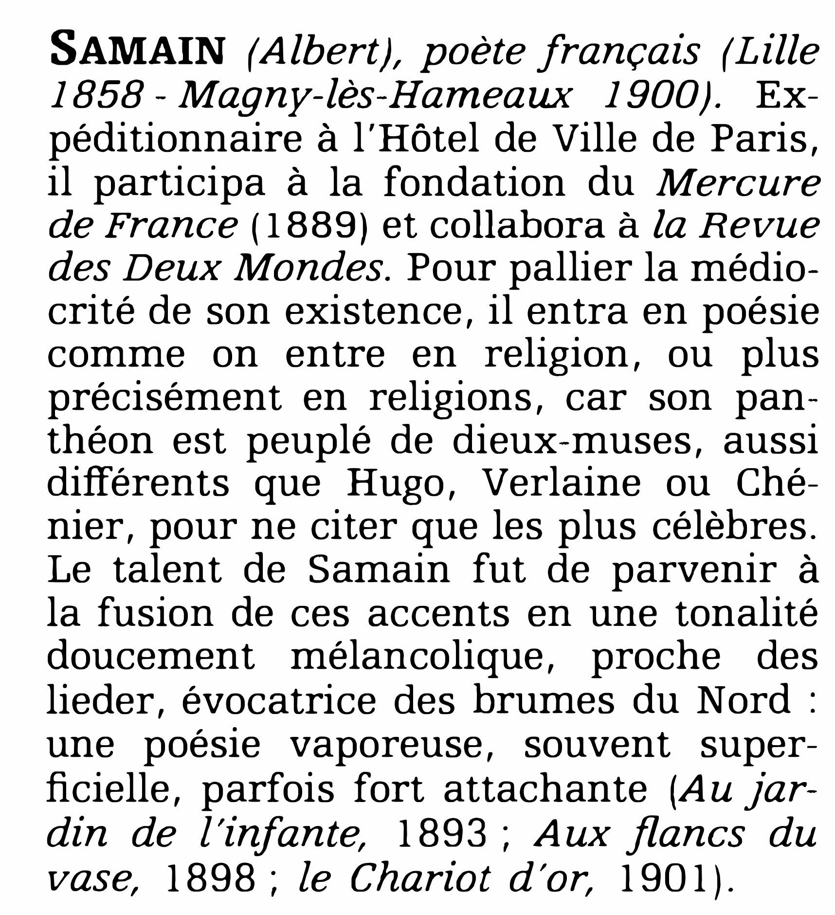 Prévisualisation du document SAMAIN (Albert)