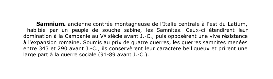 Prévisualisation du document Samnium.