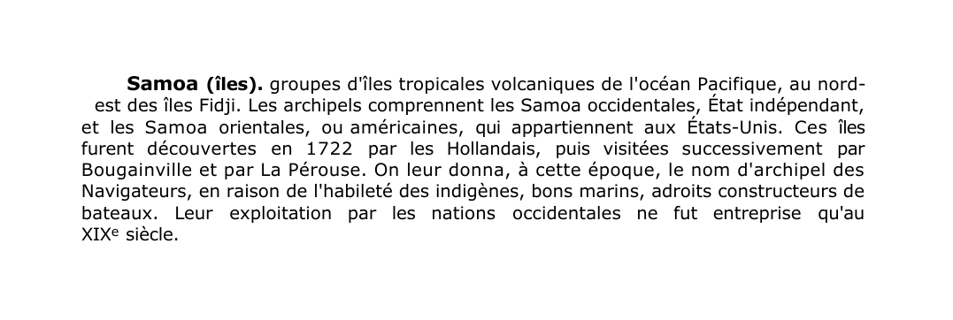 Prévisualisation du document Samoa (îles).