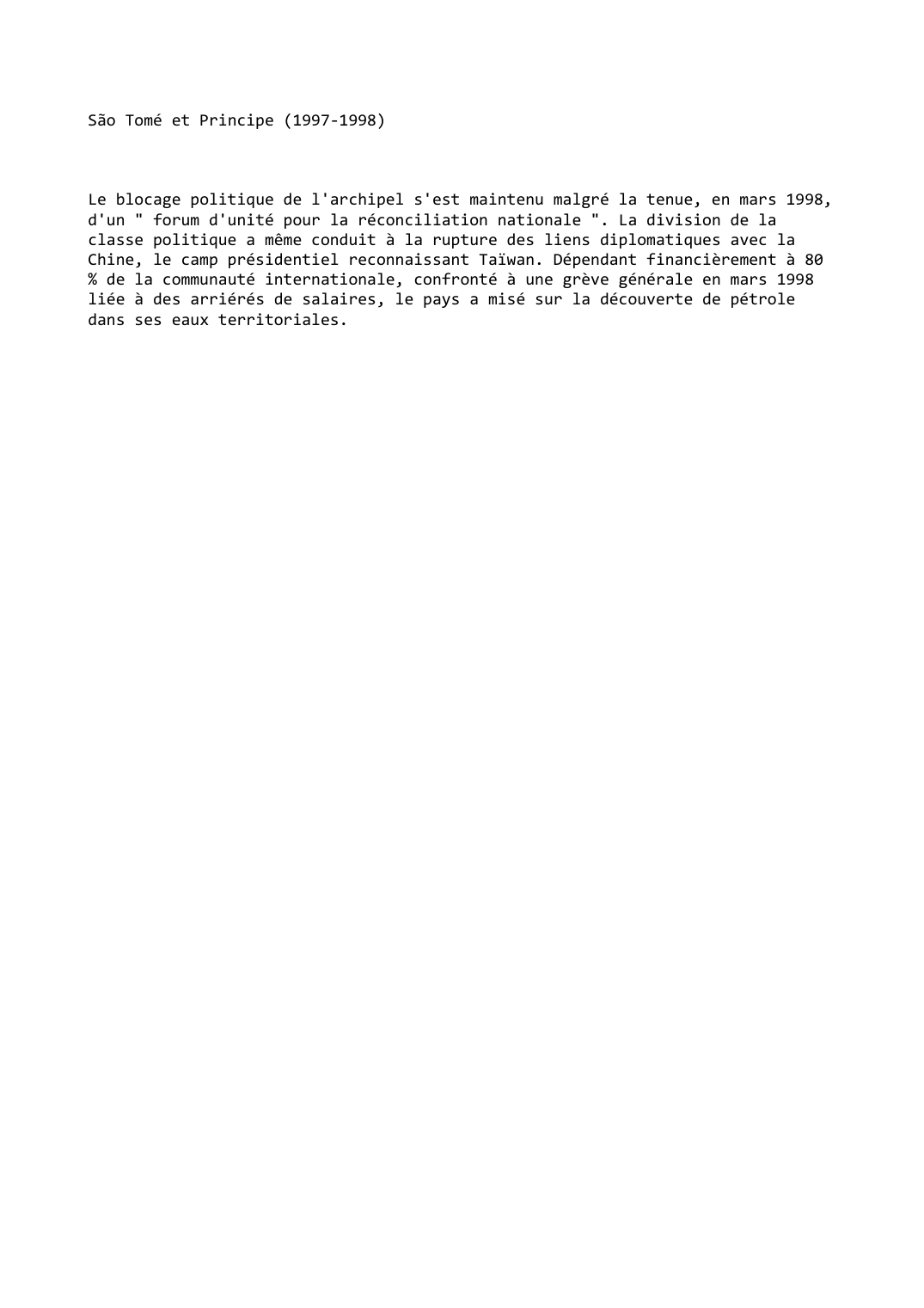 Prévisualisation du document São Tomé et Principe (1997-1998)