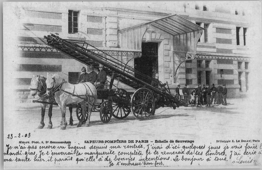 Prévisualisation du document Sapeurs-pompiers de Paris
A u début du siècle, les sapeurs-pompiers de
Paris formaient un régiment rattaché à l' armée de terre.
