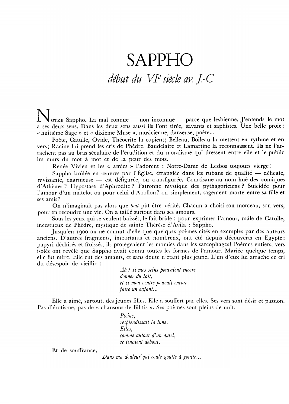 Prévisualisation du document Sappho ou Sapho