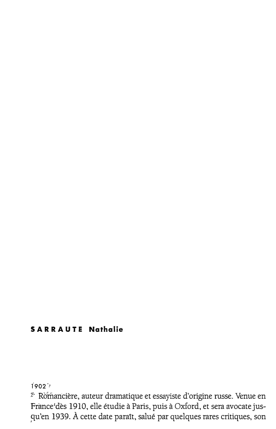Prévisualisation du document SARRAUTE Nathalie