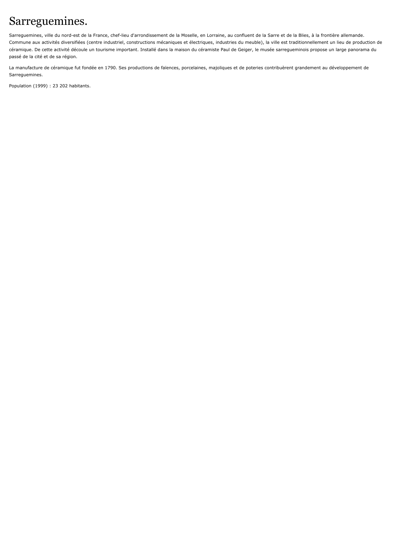 Prévisualisation du document Sarreguemines.