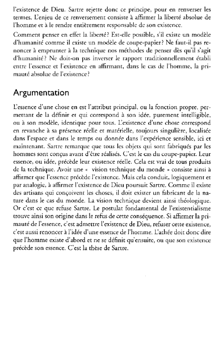 Prévisualisation du document Sartre : L'Existentialisme est un humanisme