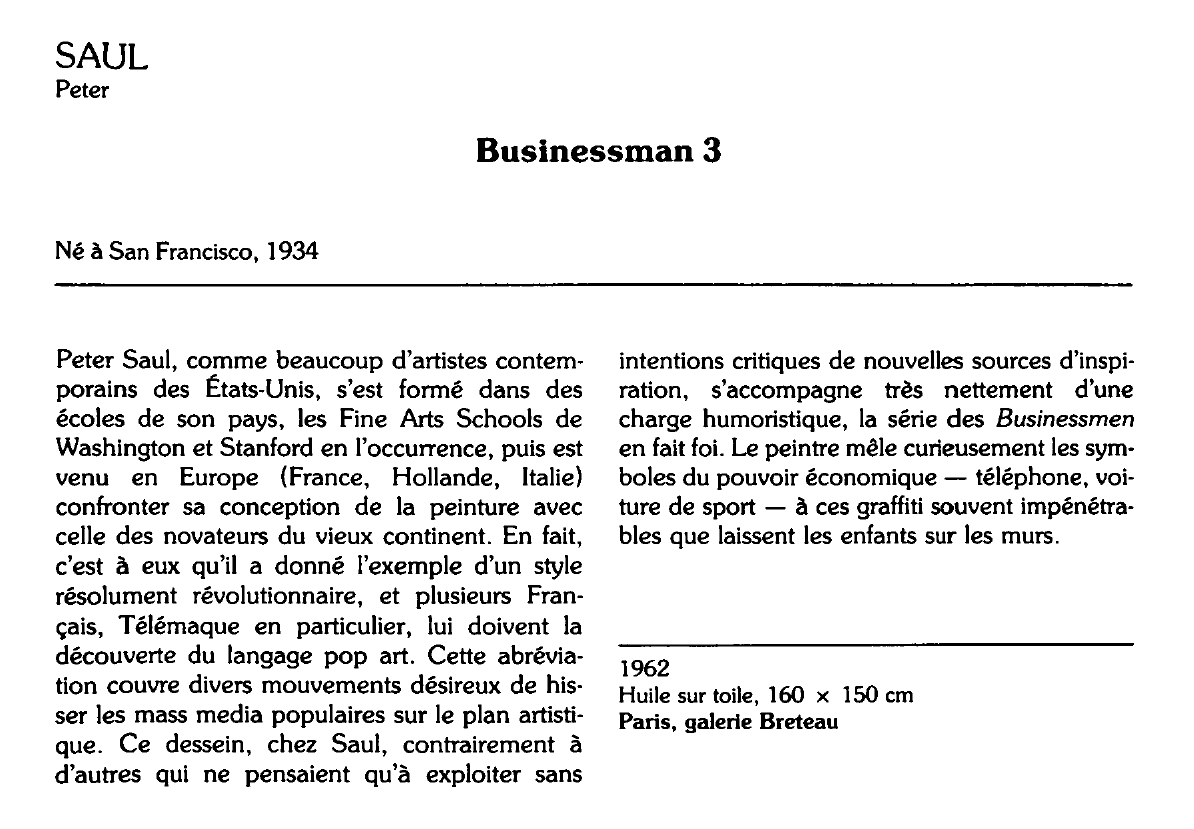 Prévisualisation du document SAUL Peter : Businessman 3