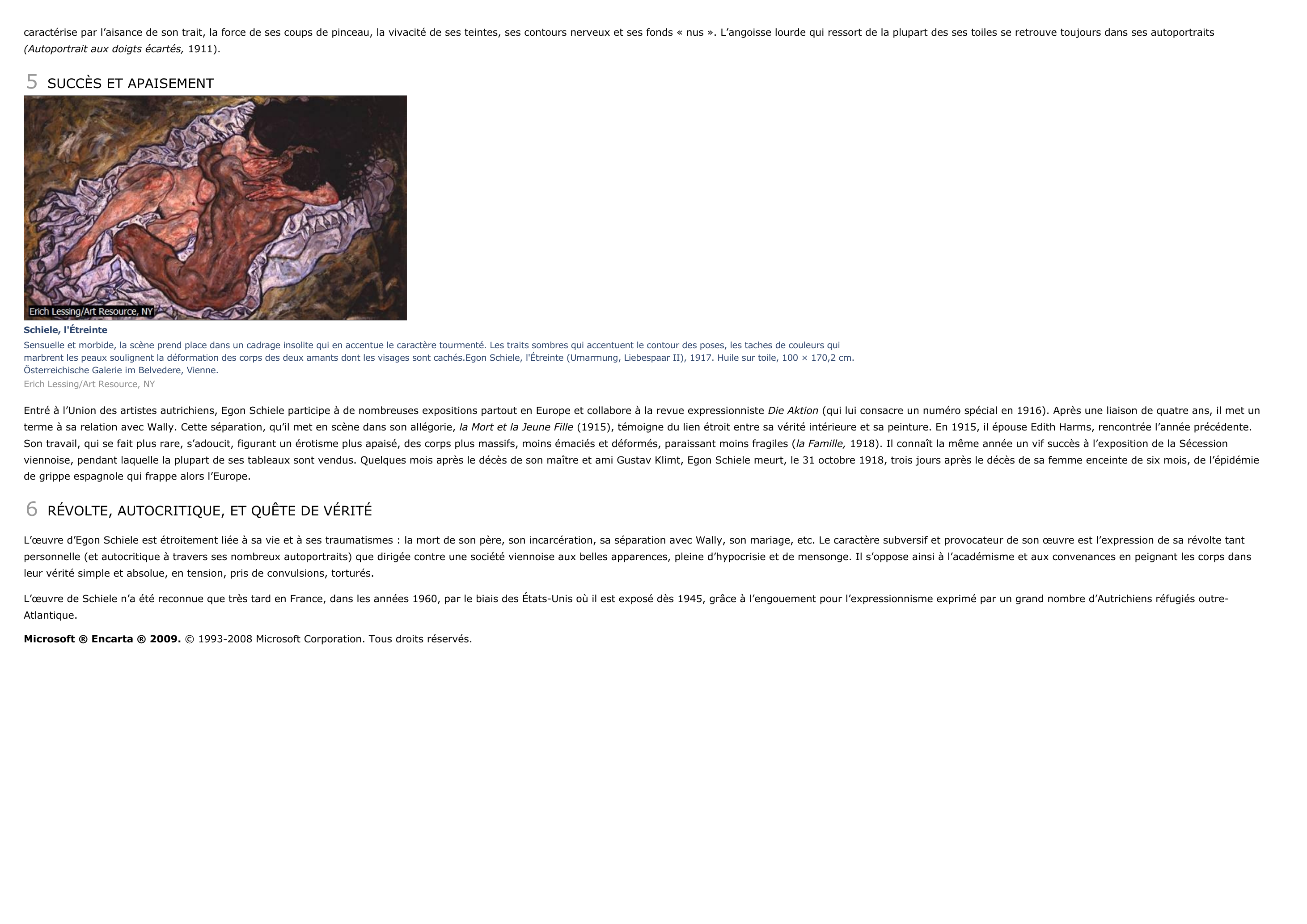 Prévisualisation du document Schiele, Egon - vie et oeuvre du peintre.