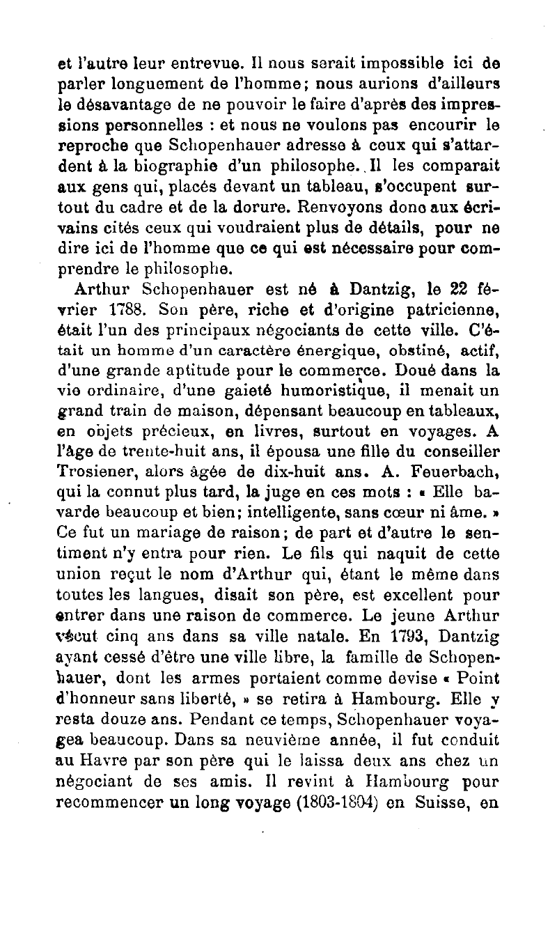Prévisualisation du document SCHOPENHAUER: L'HOMME ET SES ÉCRITS