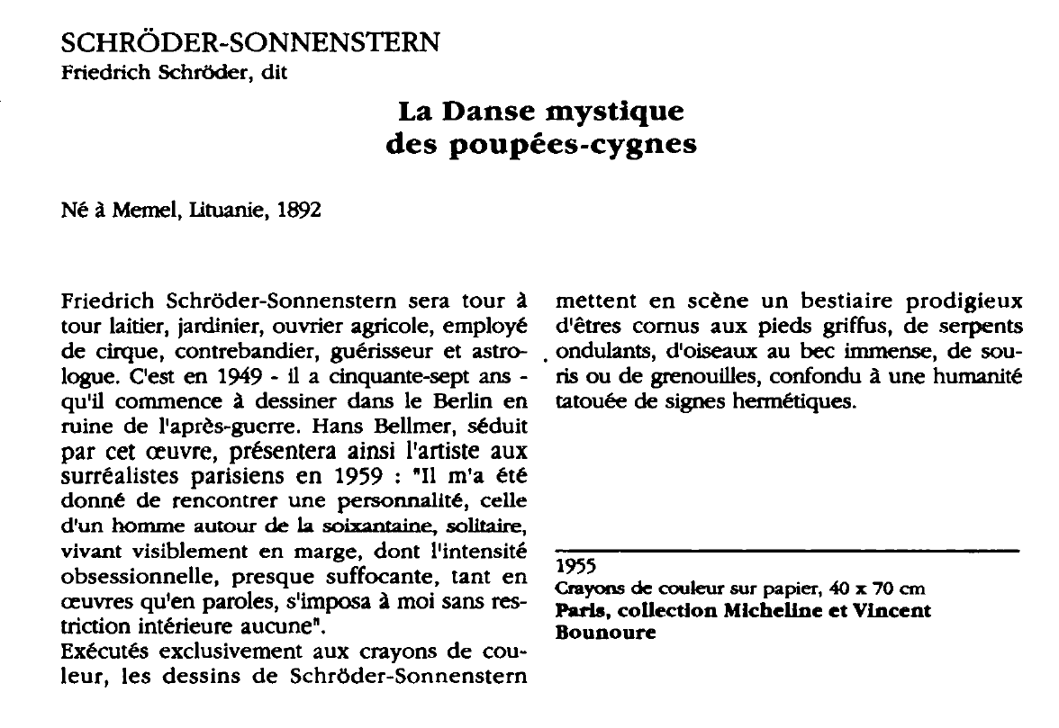 Prévisualisation du document SCHRODER-SONNENSTERN Friedrich Schrôder, dit : La Danse mystique des poupées-cygnes