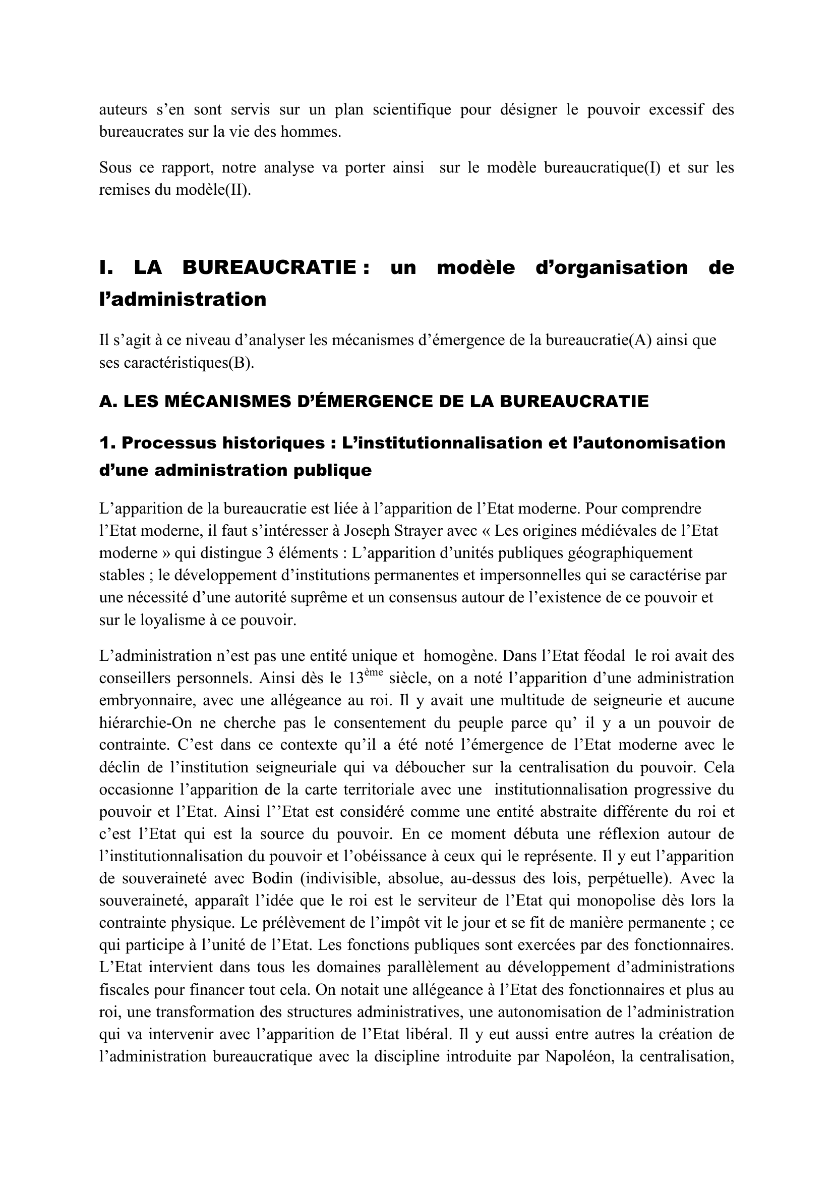 Prévisualisation du document SCIENCE ADMINISTRATIVE : La bureaucratie