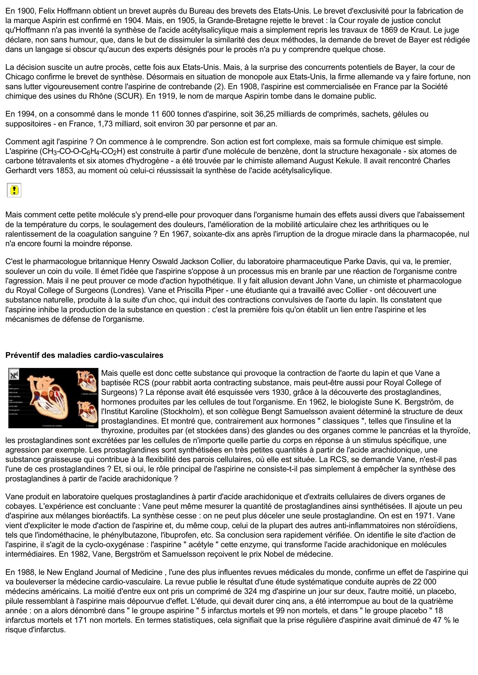 Prévisualisation du document Sciences & Techniques: Le siècle de l'aspirine