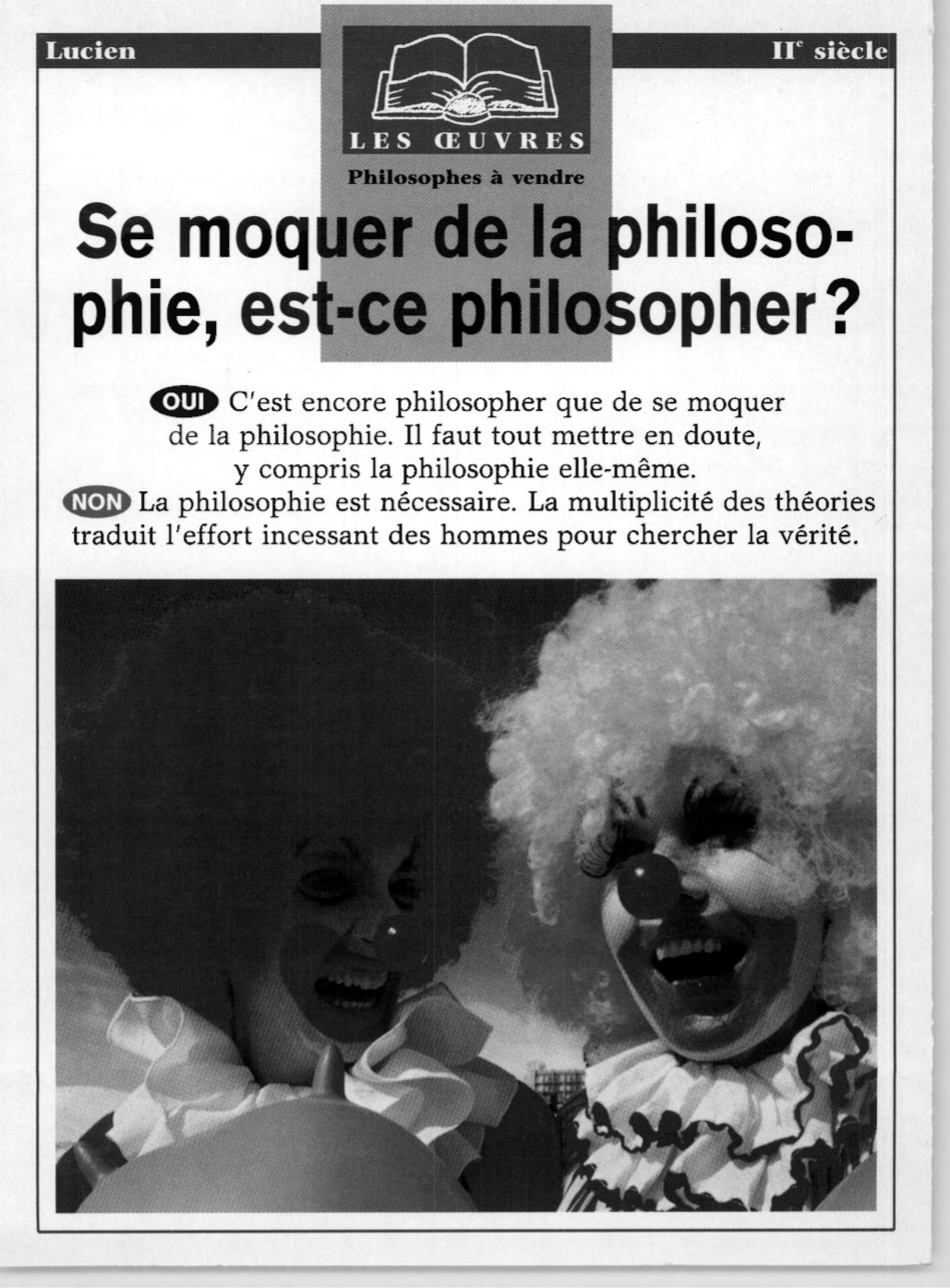 Prévisualisation du document Se moquer de la philosophie, est-ce philosopher ?