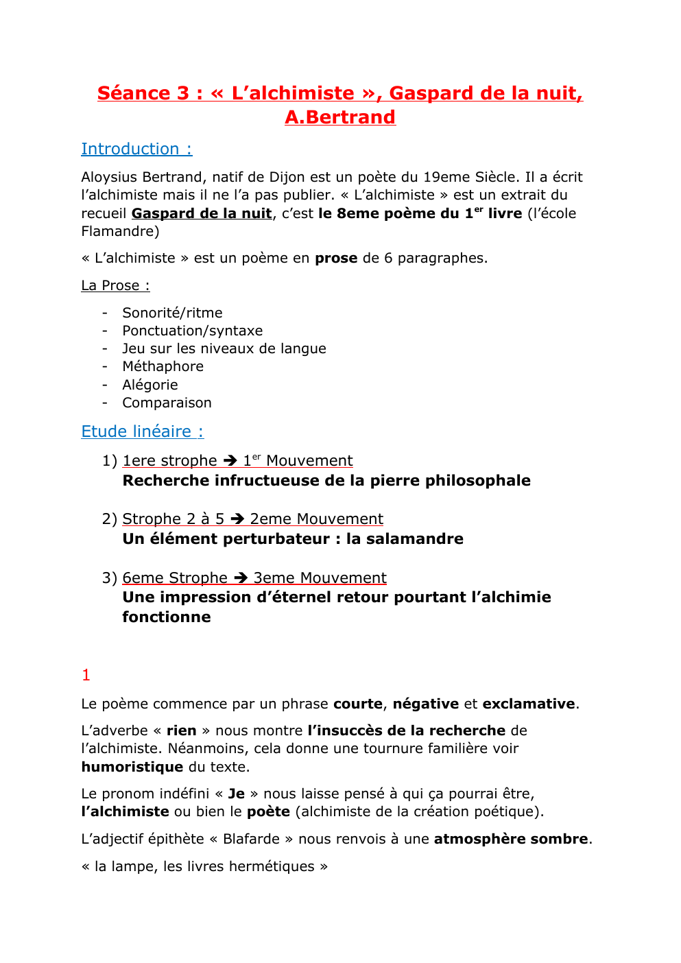 Prévisualisation du document Séance 3 : « L’alchimiste », Gaspard de la nuit, A.Bertrand