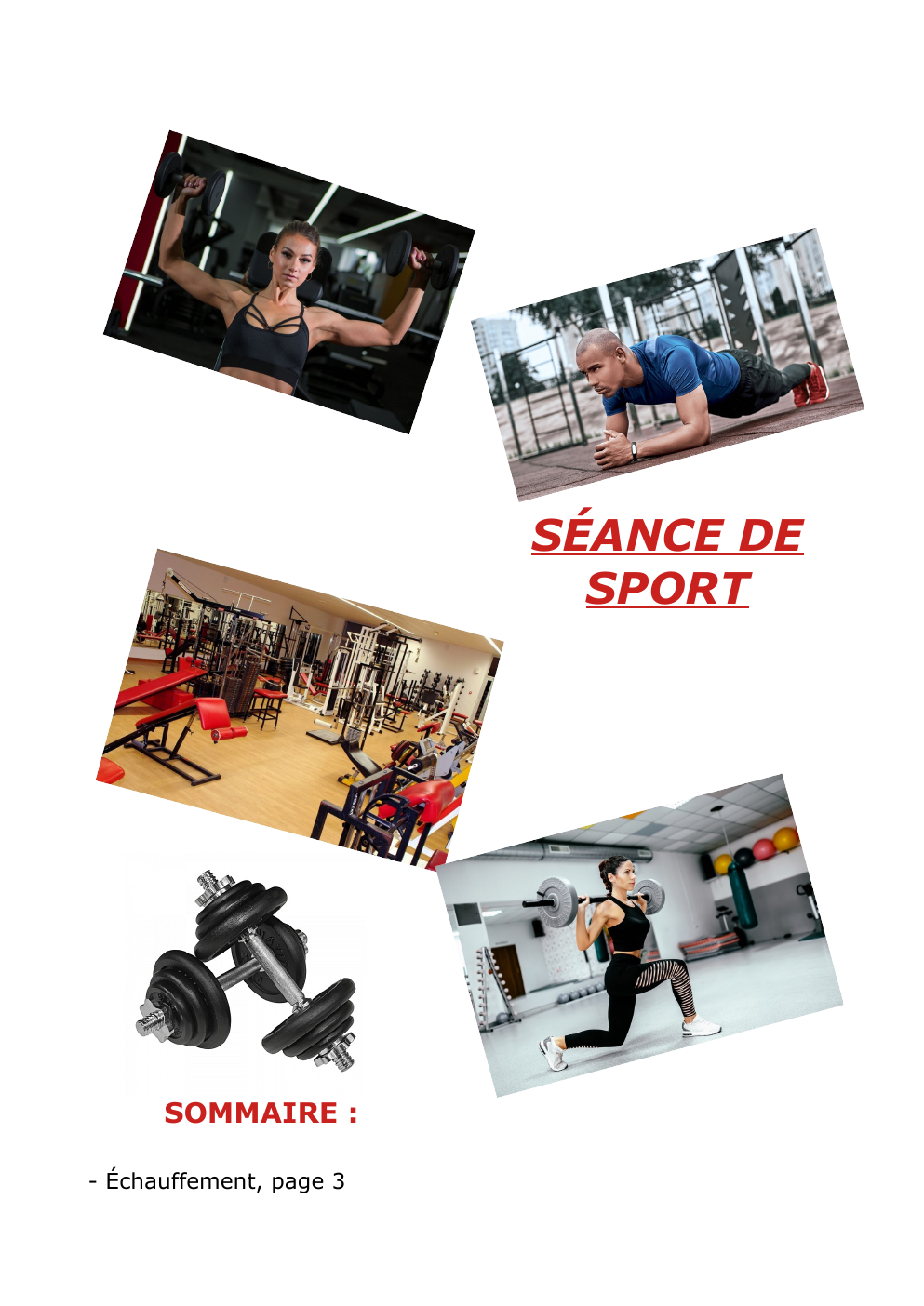 Prévisualisation du document SÉANCE DE SPORT