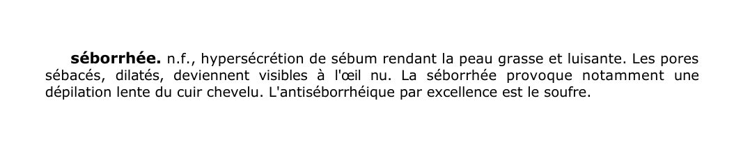 Prévisualisation du document séborrhée.