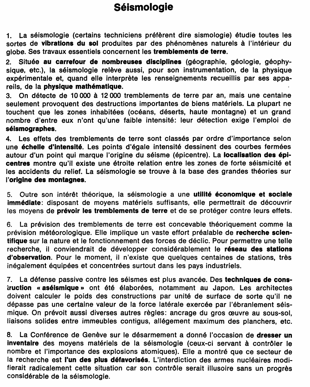 Prévisualisation du document Séismologie