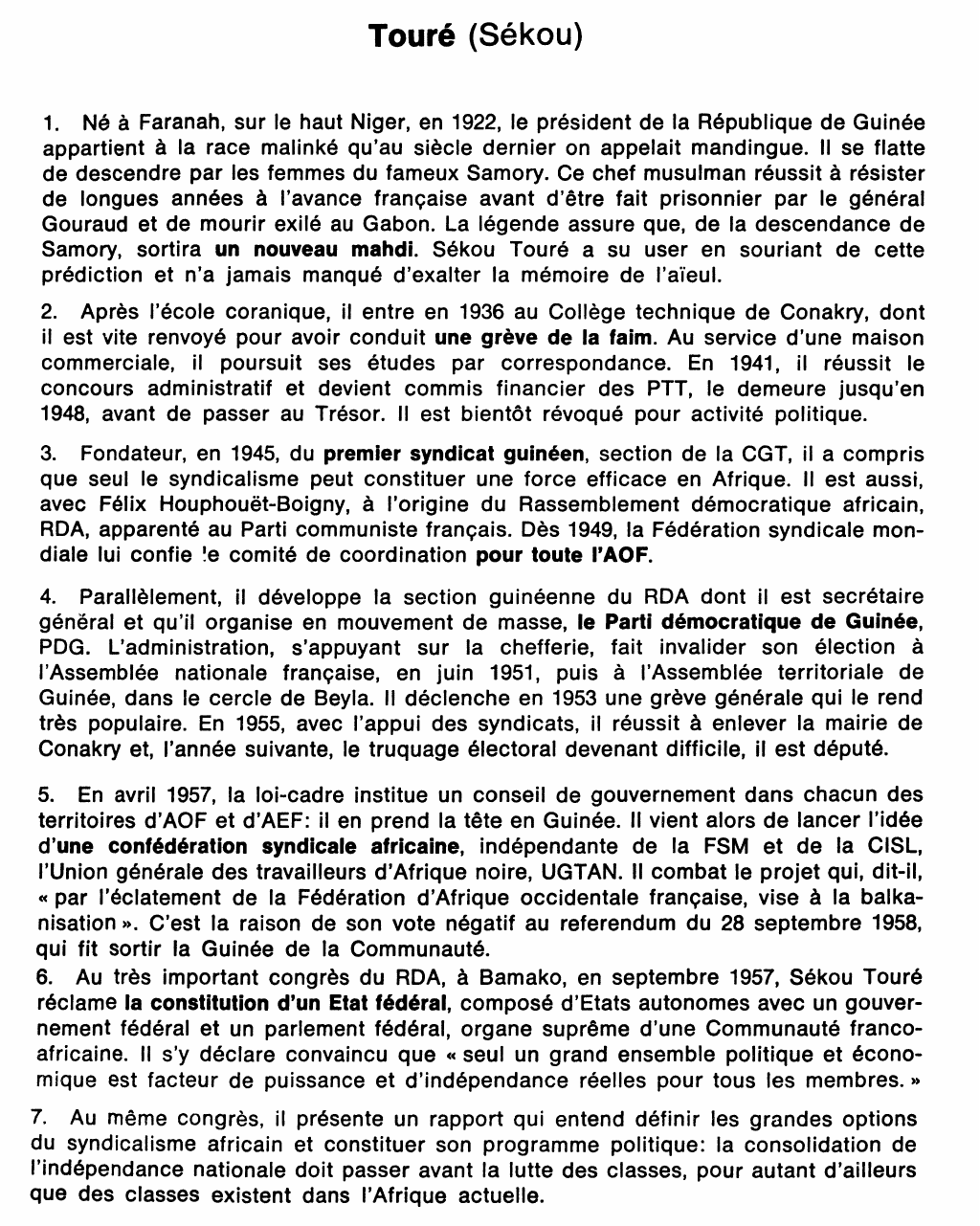 Prévisualisation du document Sékou Touré