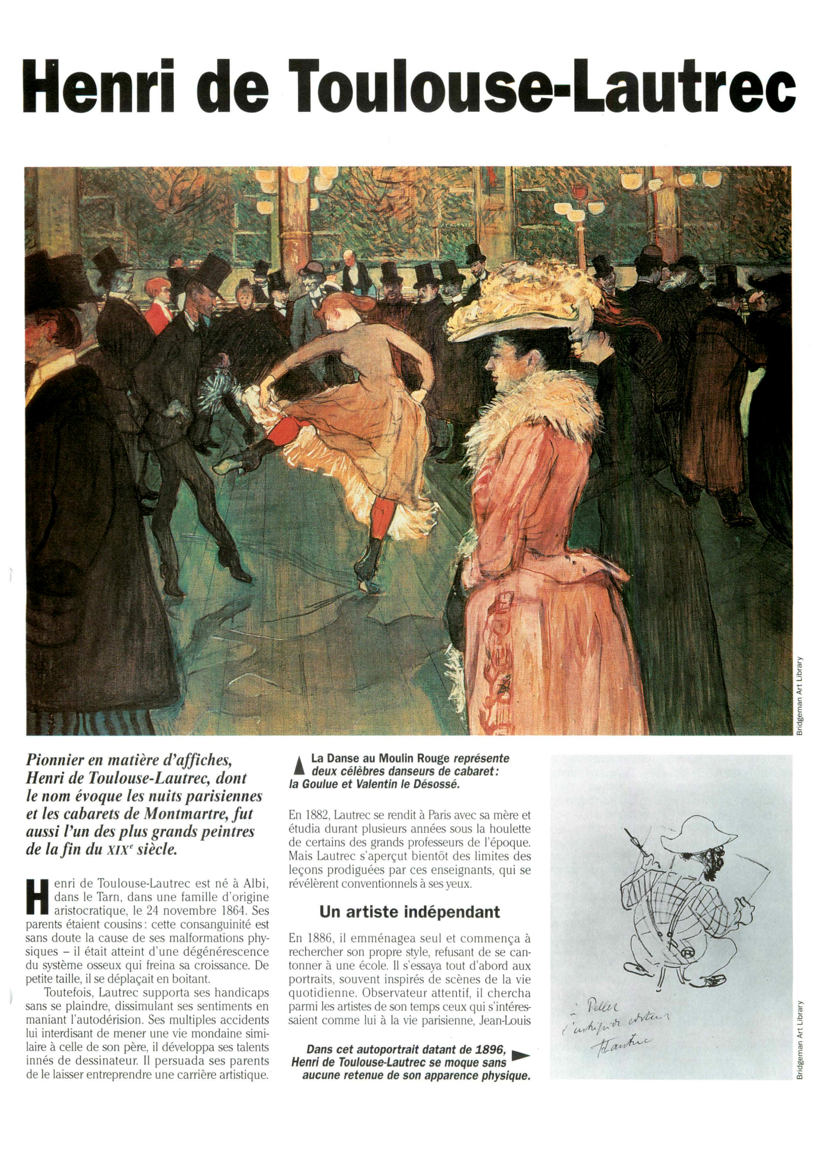 Prévisualisation du document Sélection d'oeuvres de Toulouse-Lautrec
