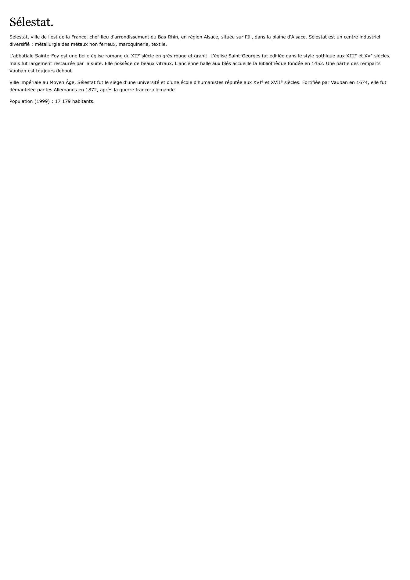 Prévisualisation du document Sélestat.