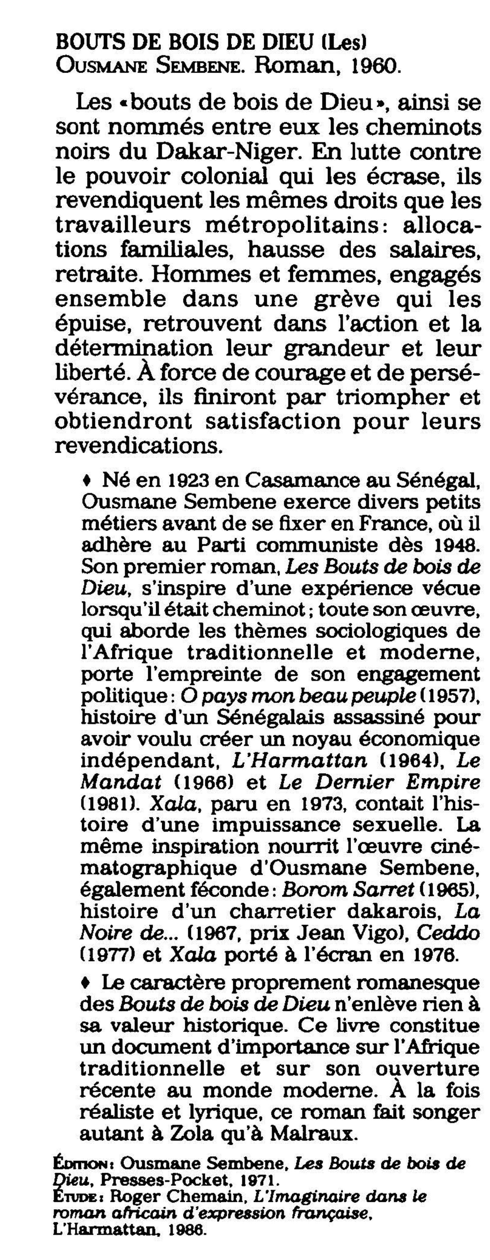 Prévisualisation du document Sembène, Ousmane - écrivain.