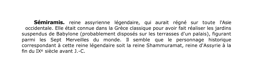 Prévisualisation du document Sémiramis.