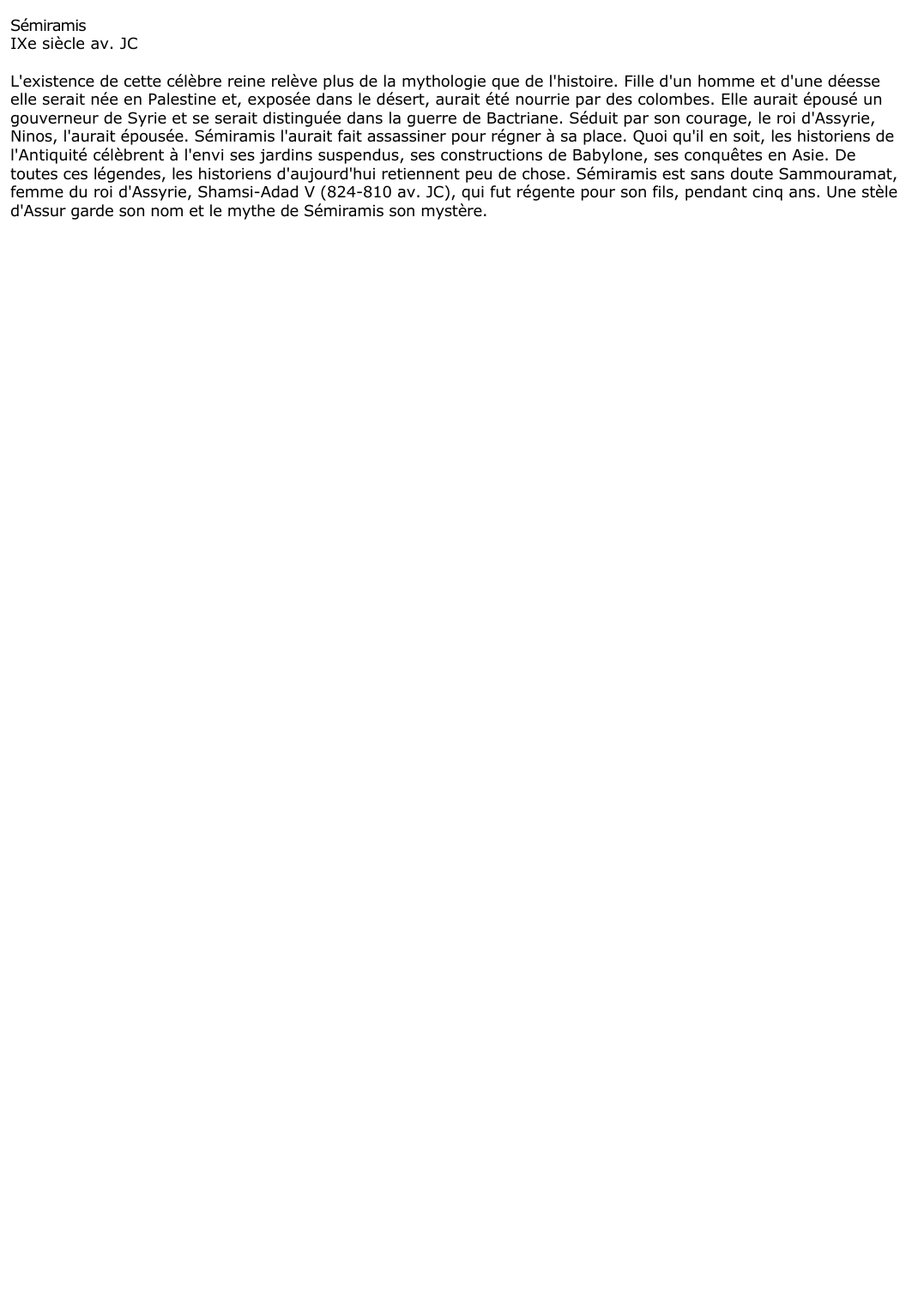 Prévisualisation du document Sémiramis