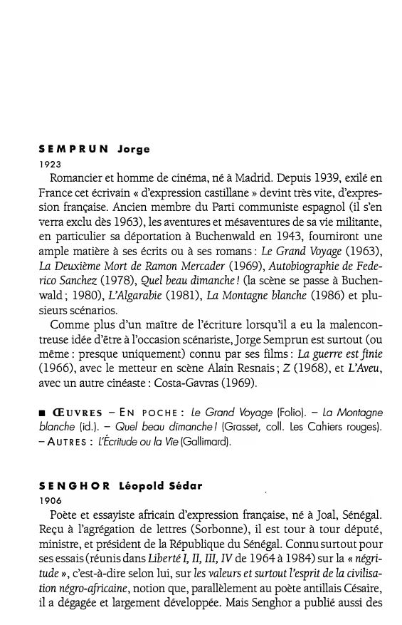 Prévisualisation du document SEMPRUN Jorge