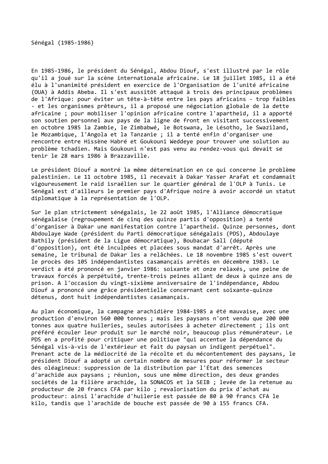 Prévisualisation du document Sénégal (1985-1986)