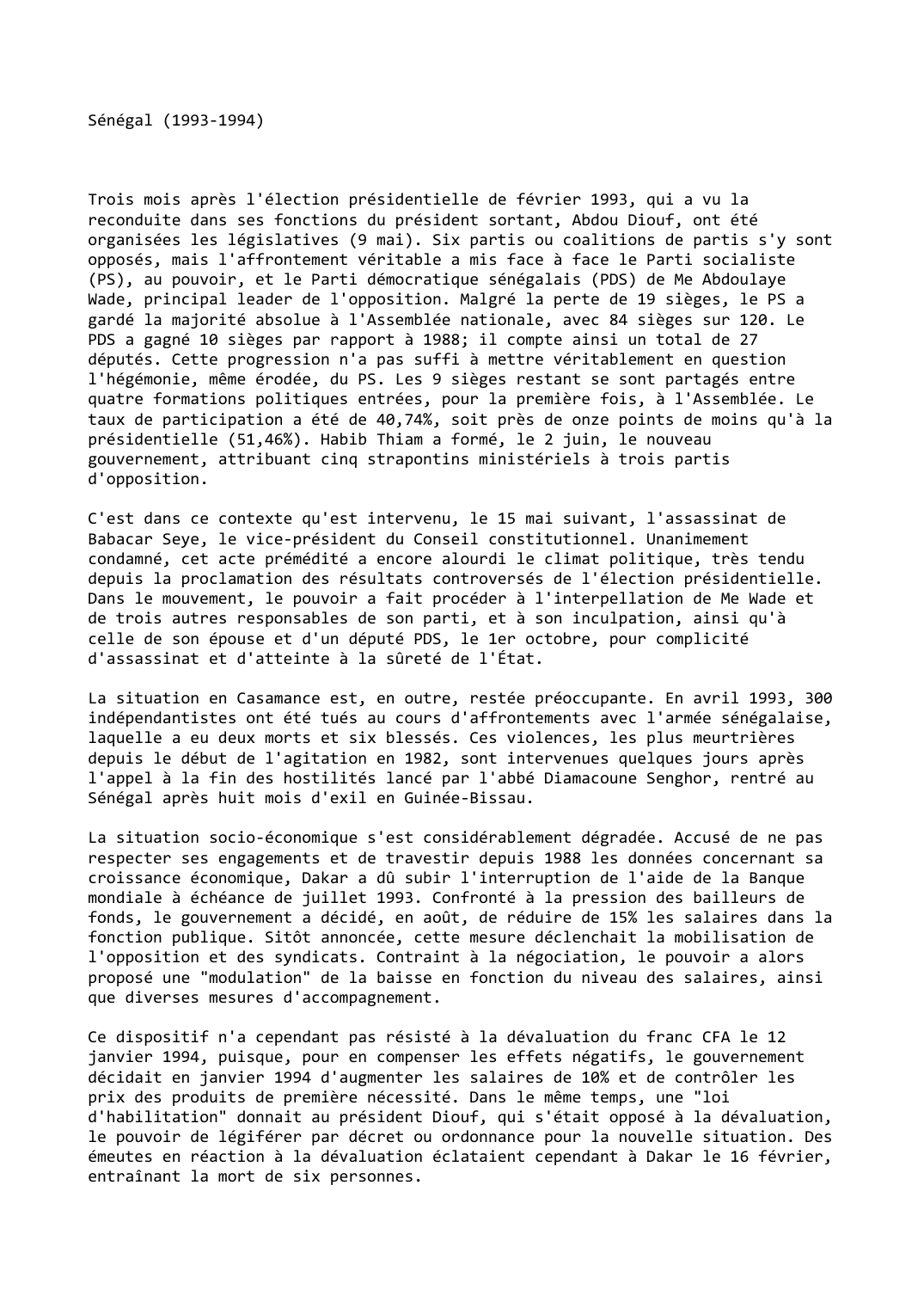 Prévisualisation du document Sénégal (1993-1994)