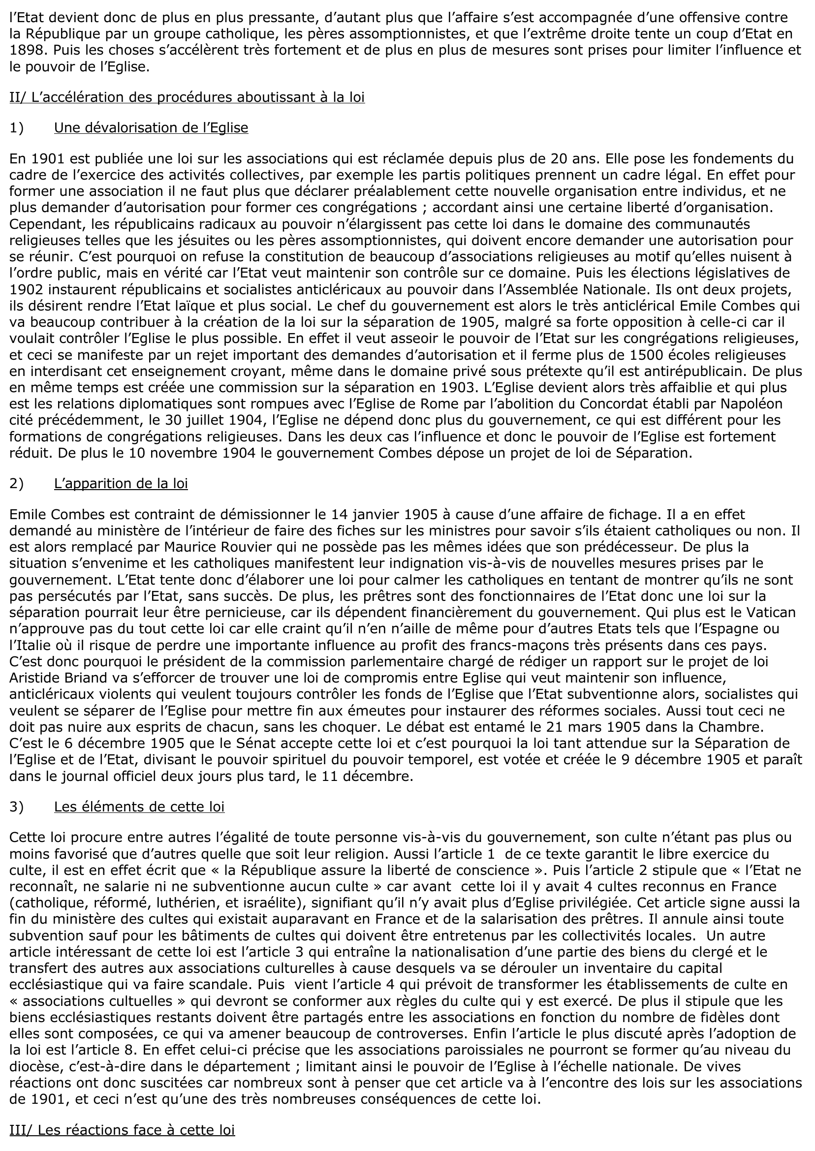 Prévisualisation du document Séparation de l'Eglise et de l'Etat