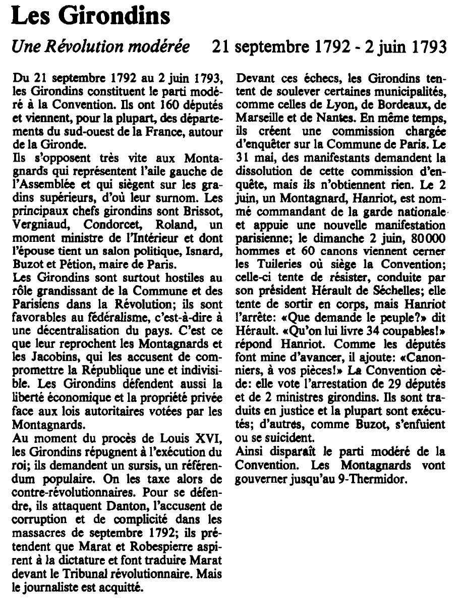 Prévisualisation du document (septembre 1792 - 2 juin 1793)- Les Girondins