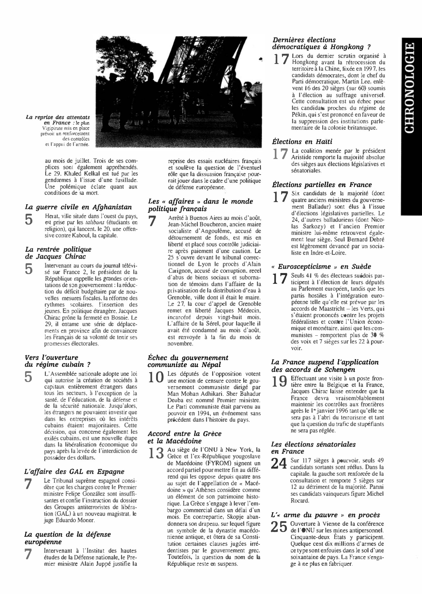 Prévisualisation du document septembre 1995 dans le monde (histoire chronologique)